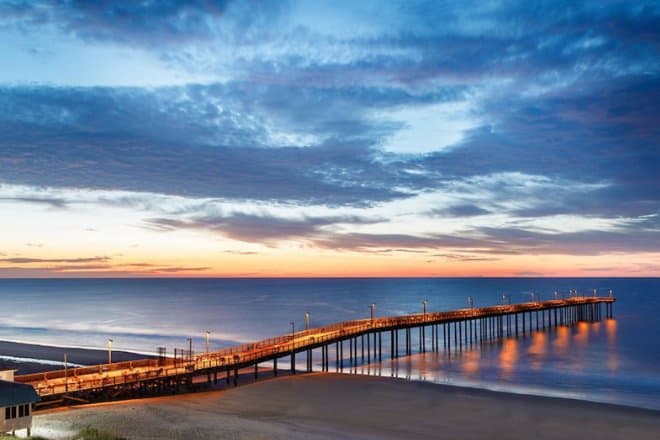 Myrtle Beach boardwalk and coastline